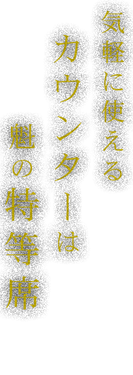 気軽に使えるカウンター